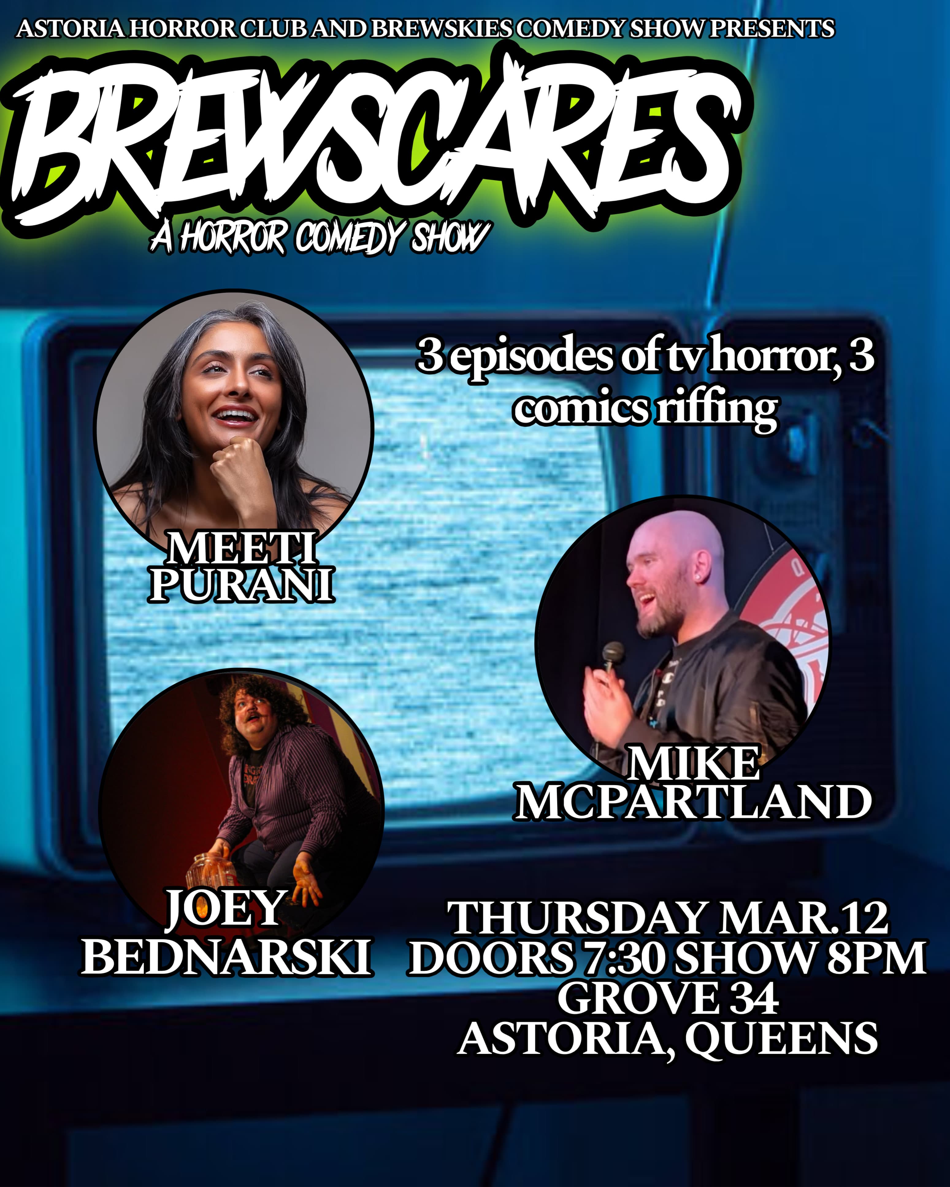 Brewscares comedy show poster 